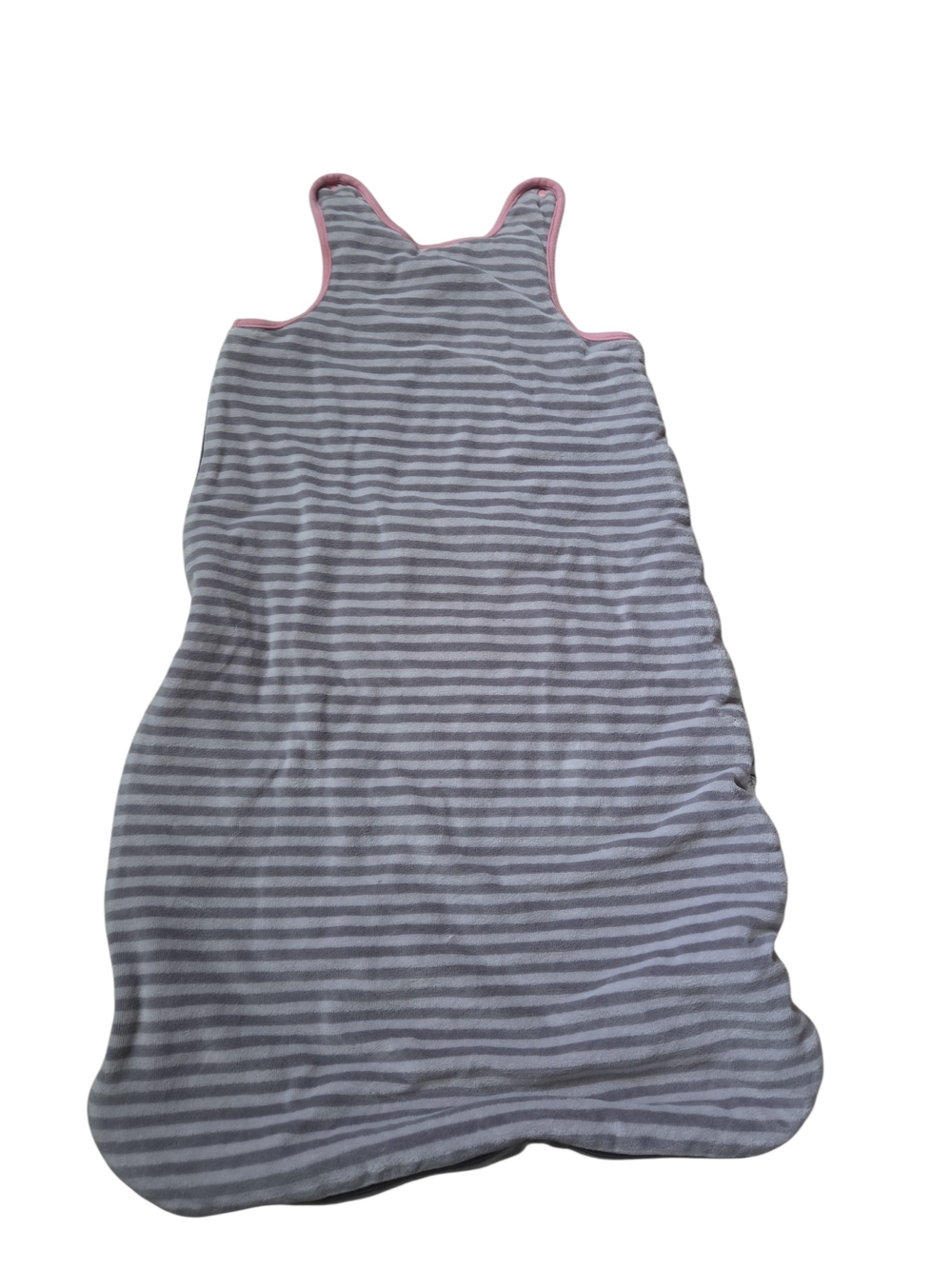 Savannah Baby Vintage Y2K Pink Gray Striped Fleece Sleep Sack Deer Woodland 12-1 - Picture 4 of 4